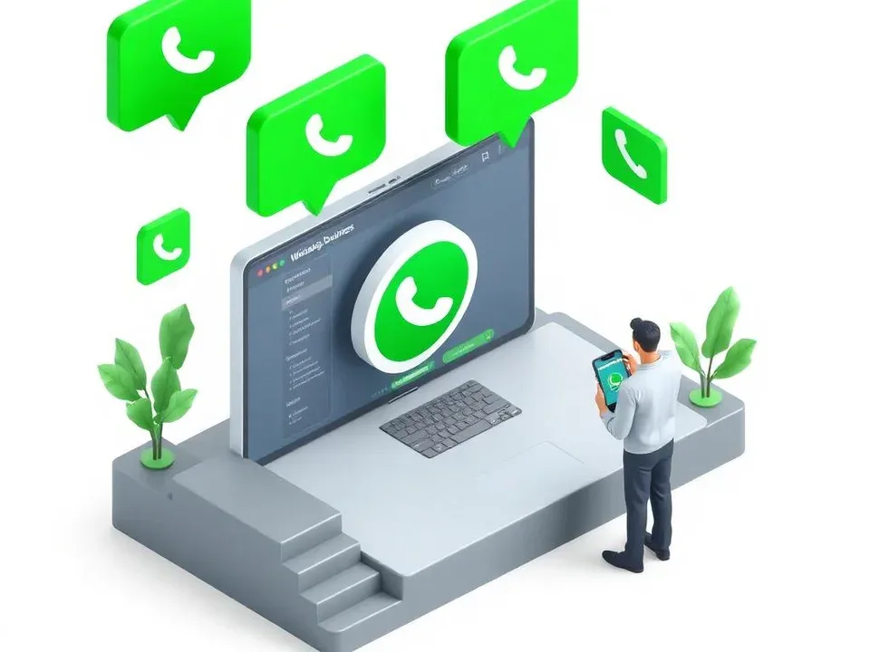 WhatsApp template messaging dashboard illustration